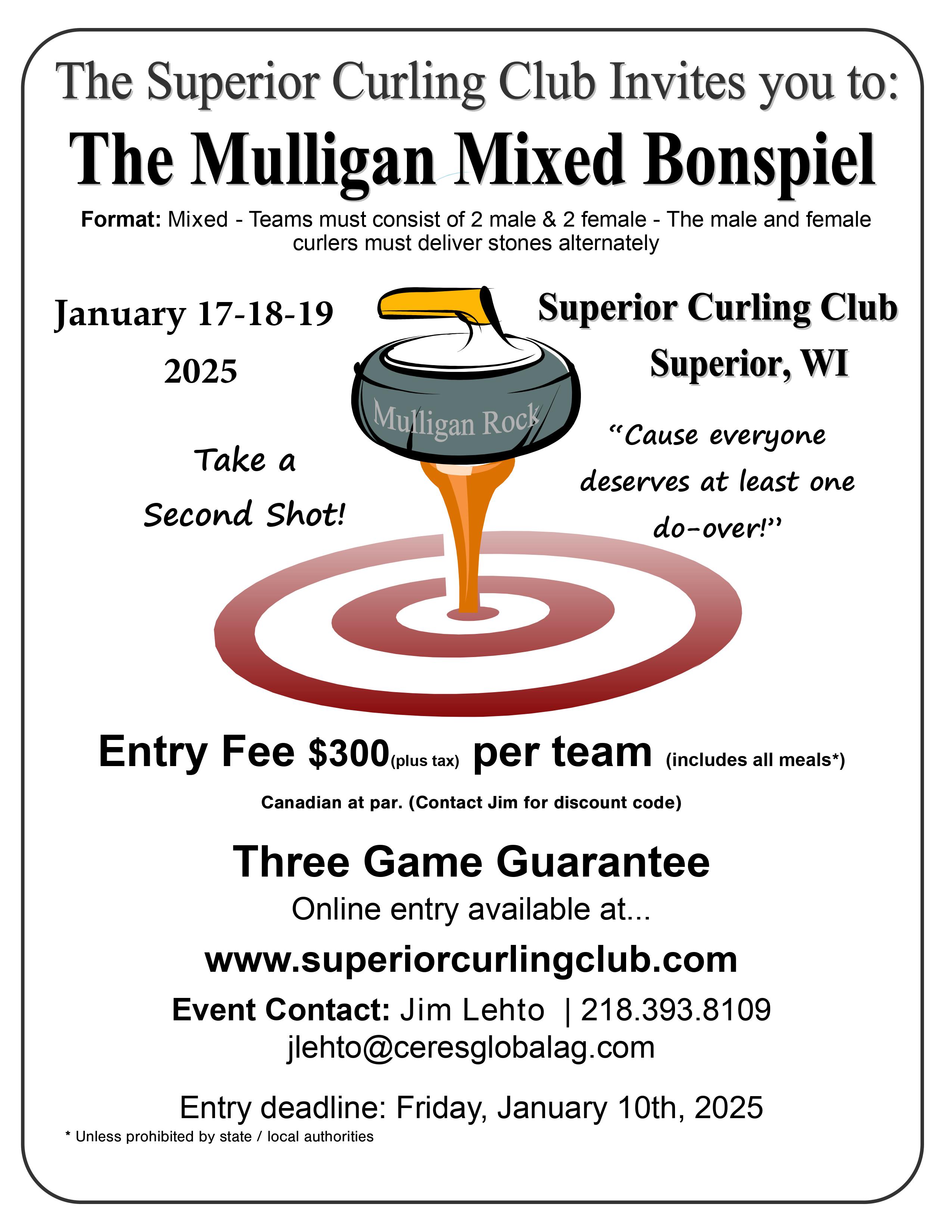 2025 Mixed Mulligan Bonspiel